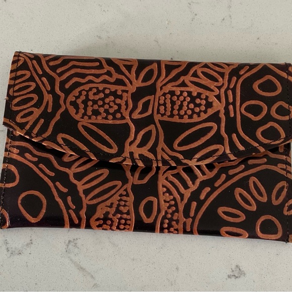 Genuine Leather from India. Vintage wallet w/2 zippers pockets/Hand Tooled/Mint - Picture 8 of 10